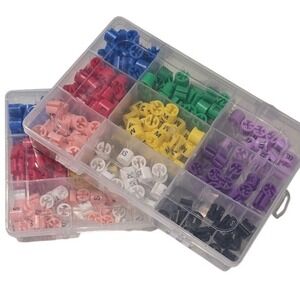 Lot of 2 Plastic Hanger Size Markers Color Coded XS-4XL Retail Closet Organizers